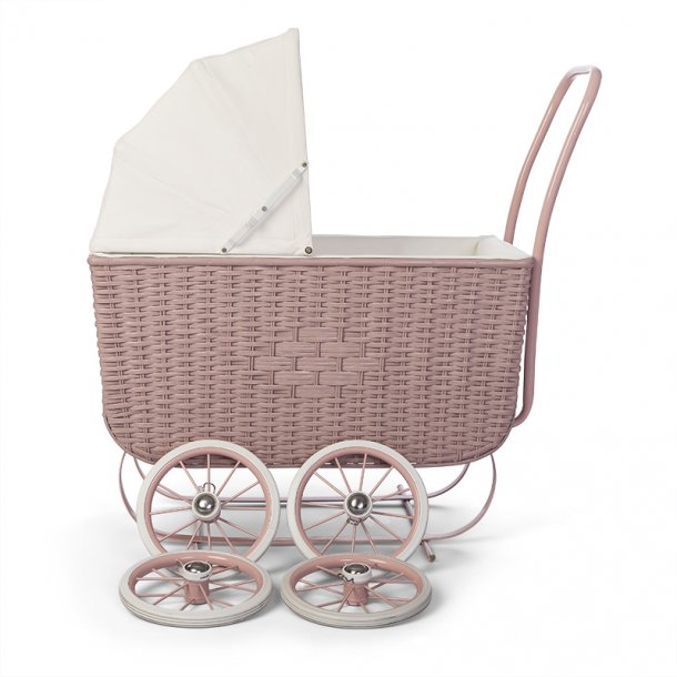 ByAstrup Doll Pram - Retro Rattan Rose - Laadlee