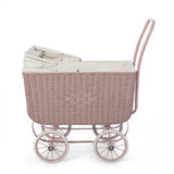 ByAstrup Doll Pram - Retro Rattan Rose - Laadlee