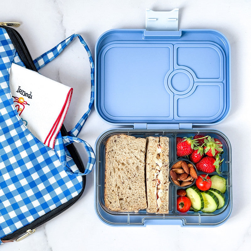 Yumbox Panino 4 Compartment Panther Lunch Box - Hazy Blue - Laadlee
