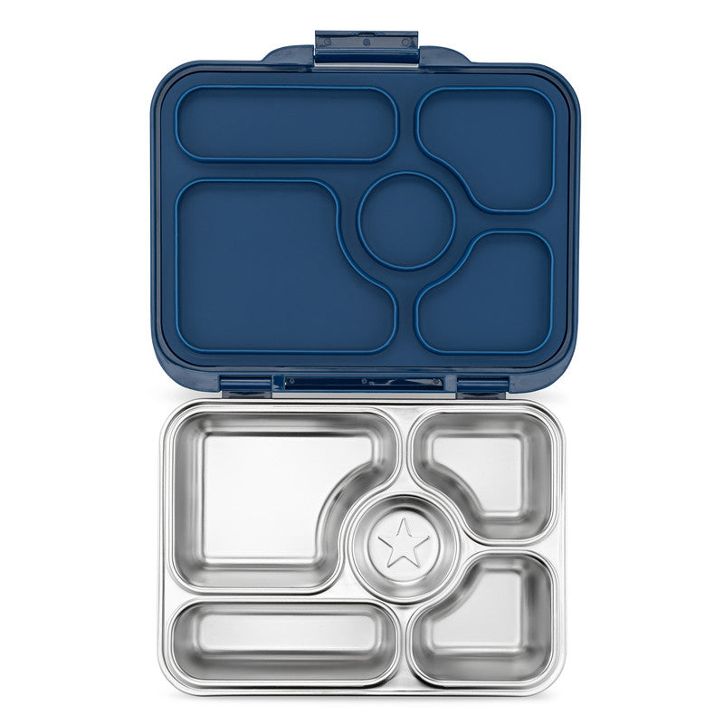Yumbox Presto 5 Compartment Stainless Steel Lunch Box -  Santa Fe Blue - Laadlee