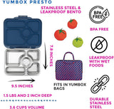 Yumbox Presto 5 Compartment Stainless Steel Lunch Box -  Santa Fe Blue - Laadlee