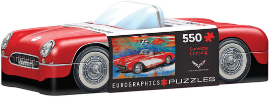EuroGraphics Corvette Cruising 550 Piece Puzzle In A Collectible Tin - Laadlee