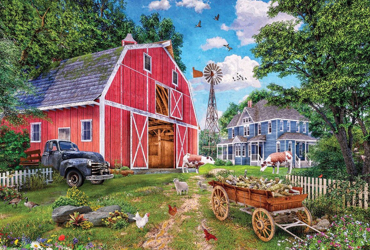 EuroGraphics Family Farm 550 Piece Puzzle In A Collectible Tin - Laadlee