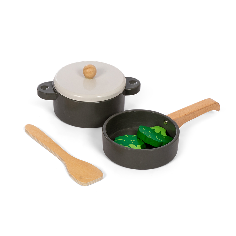 MamaMemo Pot and Pan Set - Black - Laadlee
