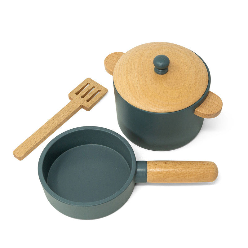 MamaMemo Pot and Pan Set - Blue - Laadlee