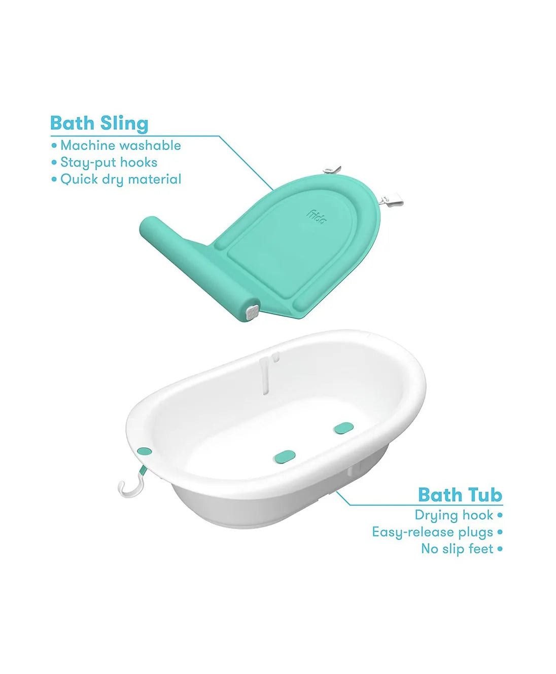 Frida Baby - 4-in-1 Baby Grow-With-Me Bath Tub With Backrest - Laadlee