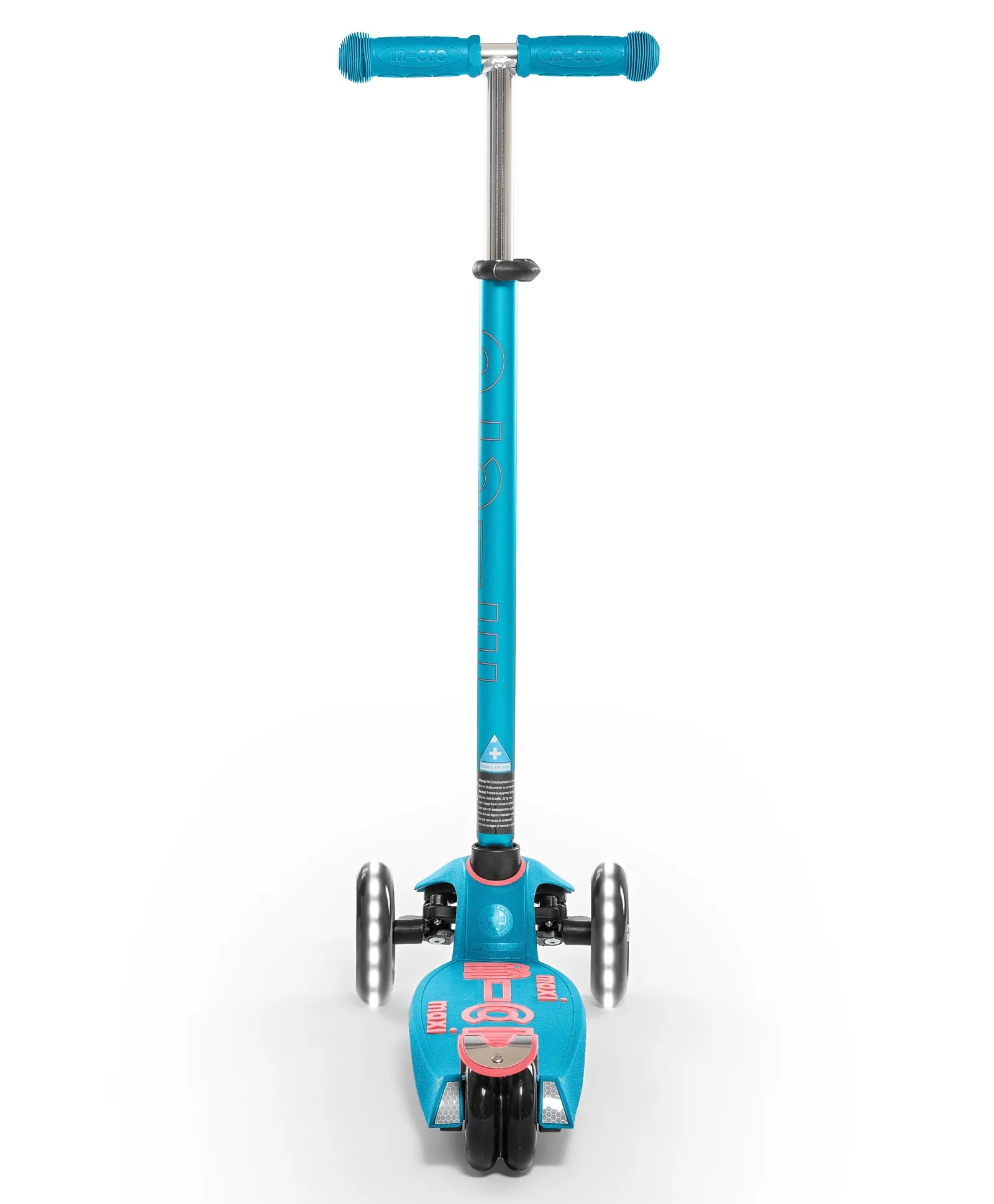 Micro Maxi Deluxe Scooter with LED - Aqua - Laadlee