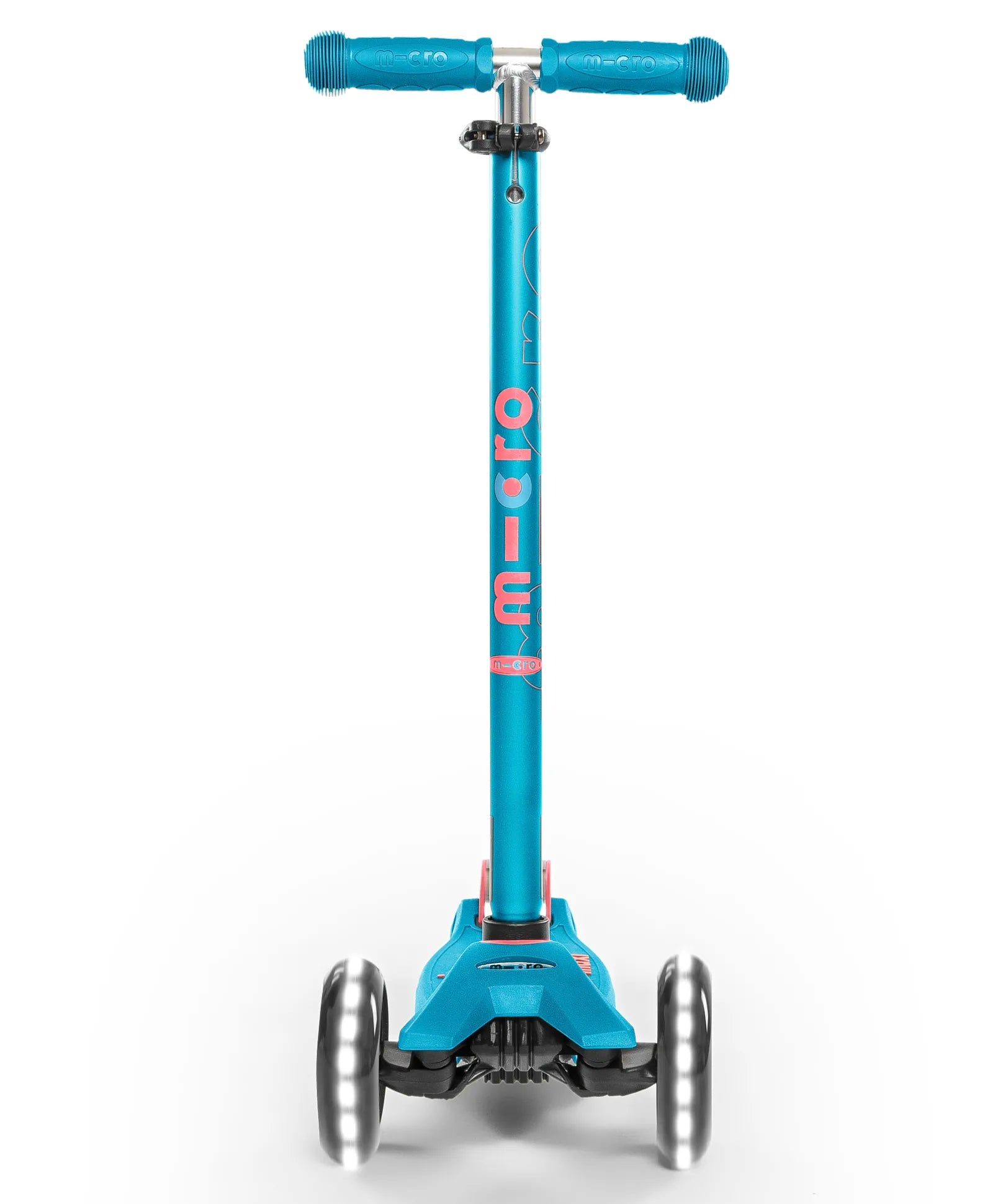 Micro Maxi Deluxe Scooter with LED - Aqua - Laadlee