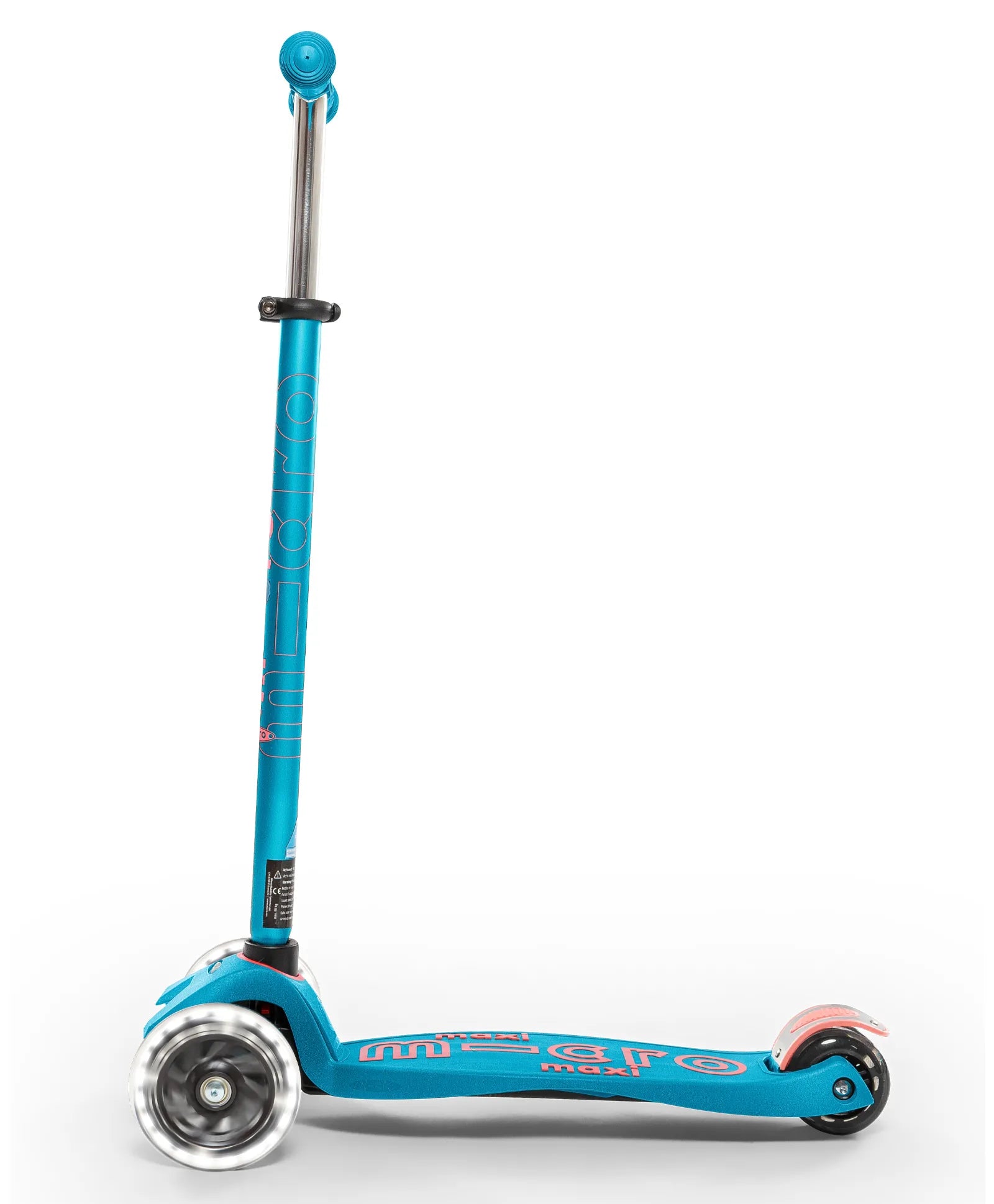 Micro Maxi Deluxe Scooter with LED - Aqua - Laadlee