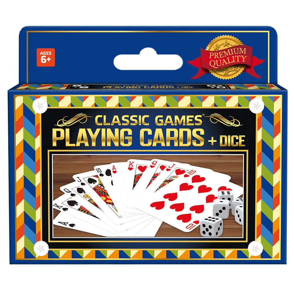 Ambassador - Classic Games - 2 Decks Playing Cards & 5 Dice - Laadlee