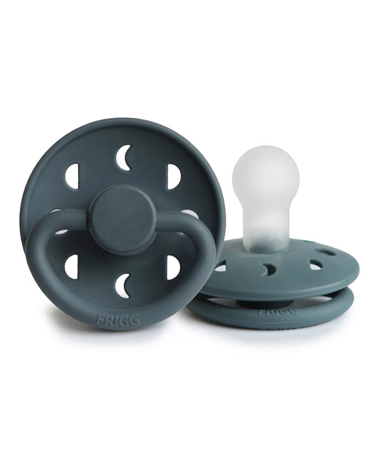 Frigg Moon Phase Silicone Baby Pacifier 6M-18M, 1Pack, Slate - Size 2 - Laadlee