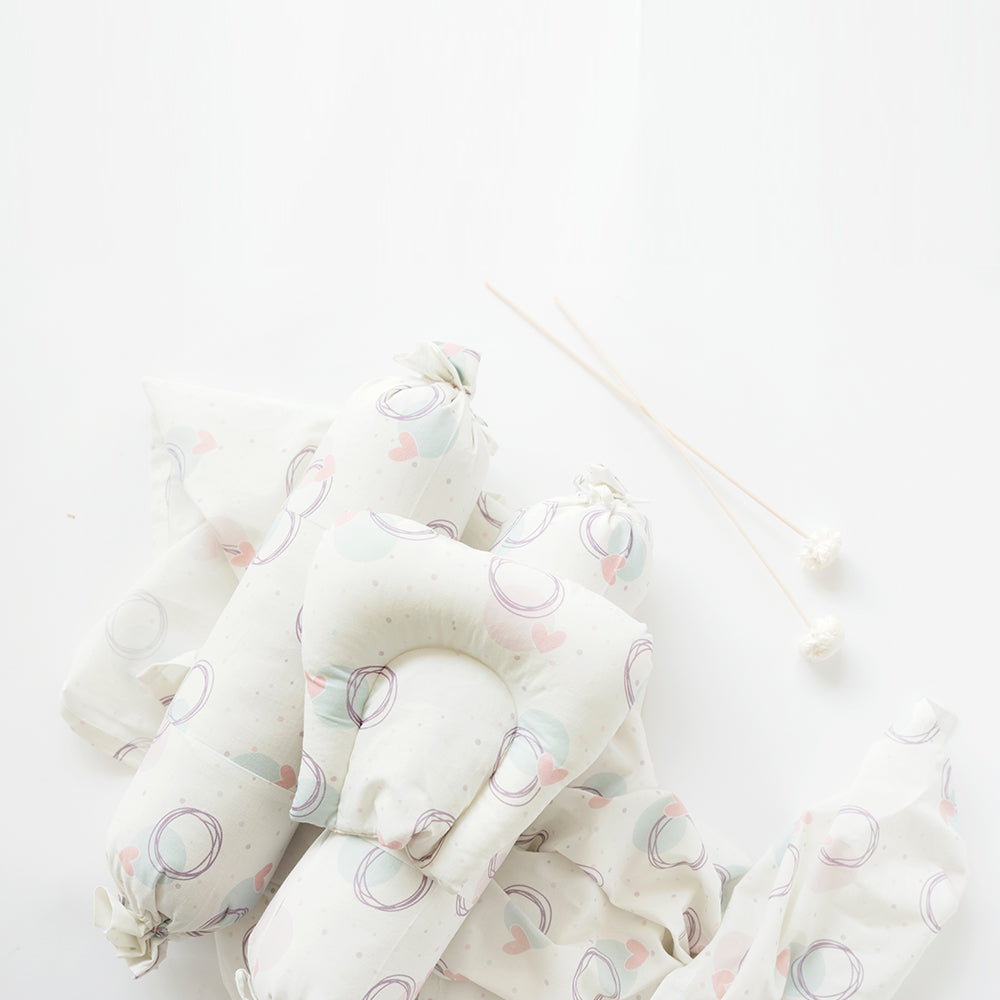 Yellow Doodle Organic Bedding Gift Basket - Circle Of Love - Laadlee