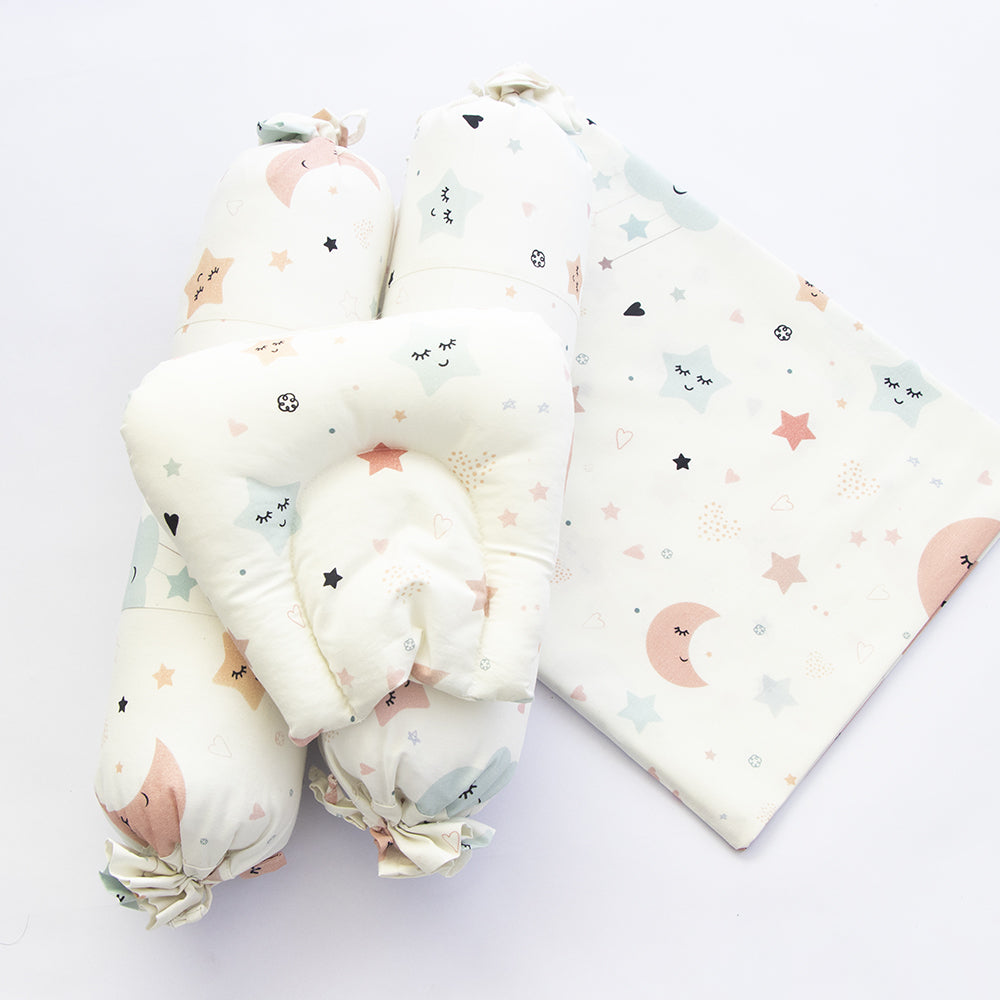 Yellow Doodle Organic Bedding Gift Basket - In The Sky - Laadlee