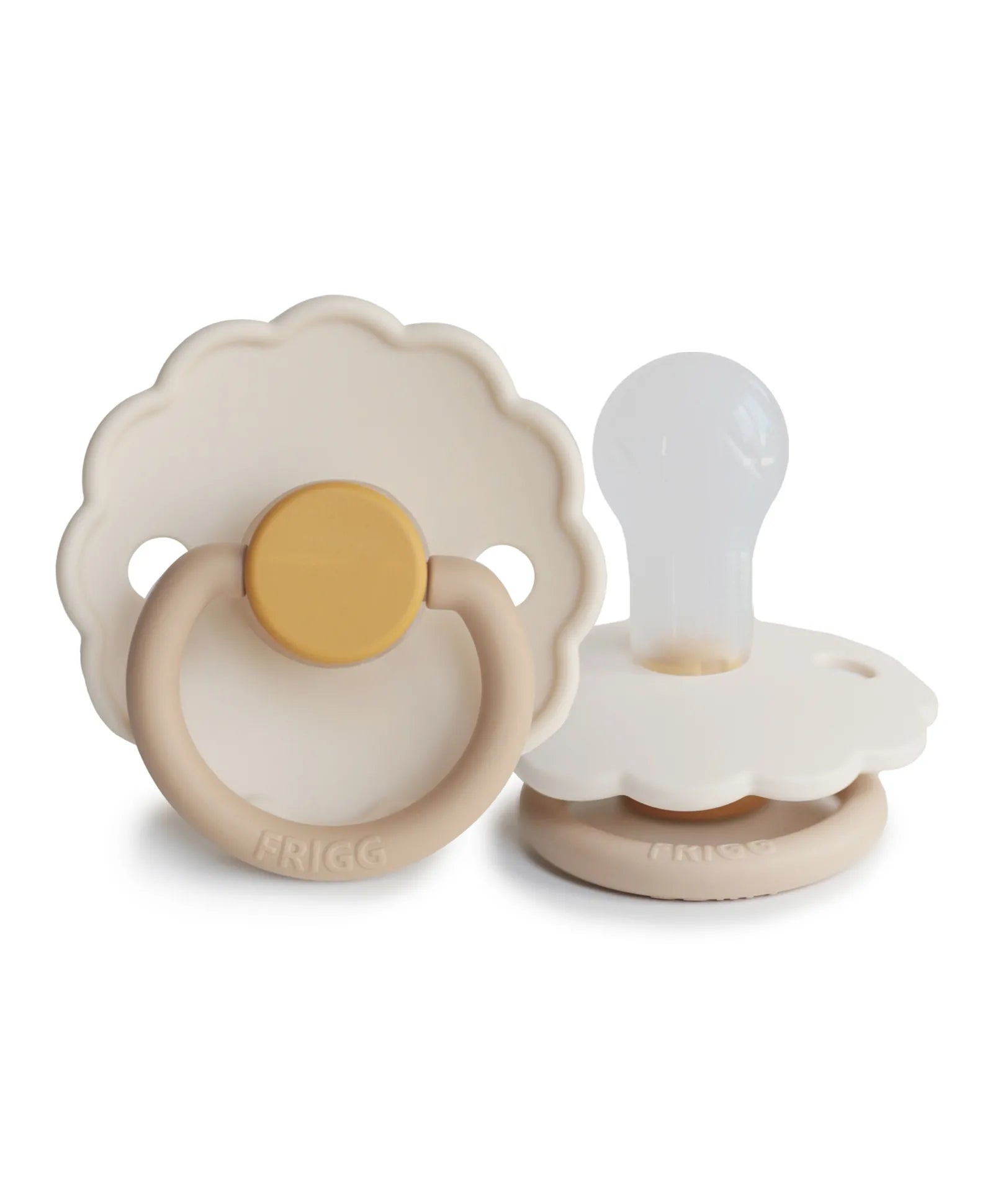 Frigg Daisy Silicone Baby Pacifier 6M-18M, 1Pack, Chamomile - Size 2 - Laadlee