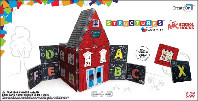 Magna-Tiles Structures Abc Schoolhouse - Laadlee