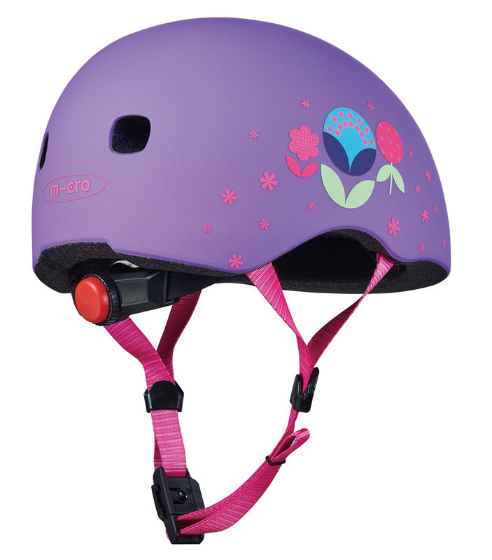 Micro PC Helmet - Floral Purple - Laadlee