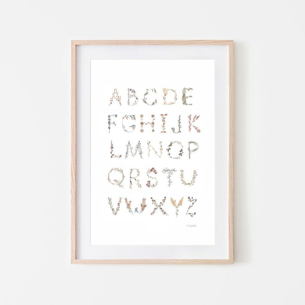 Mushie Poster Medium Alphabet International - Laadlee