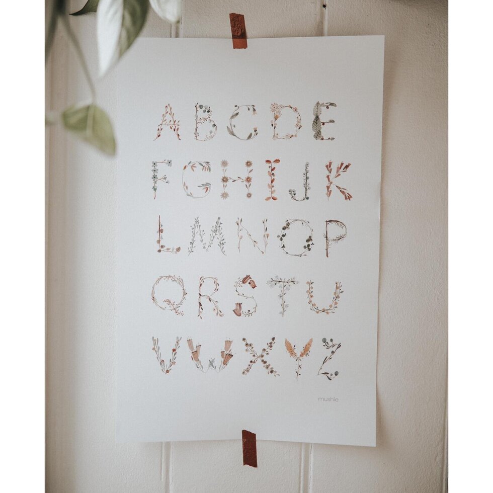 Mushie Poster Medium Alphabet International - Laadlee