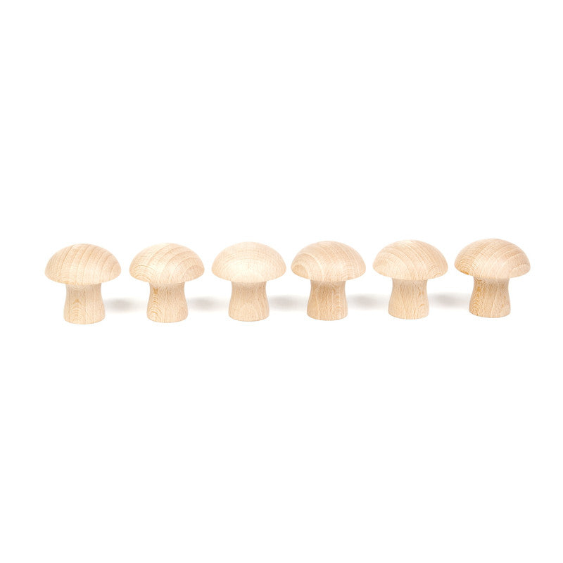 Grapat Mushroom Natural Wood X 6 (Divisible Pack) - Laadlee