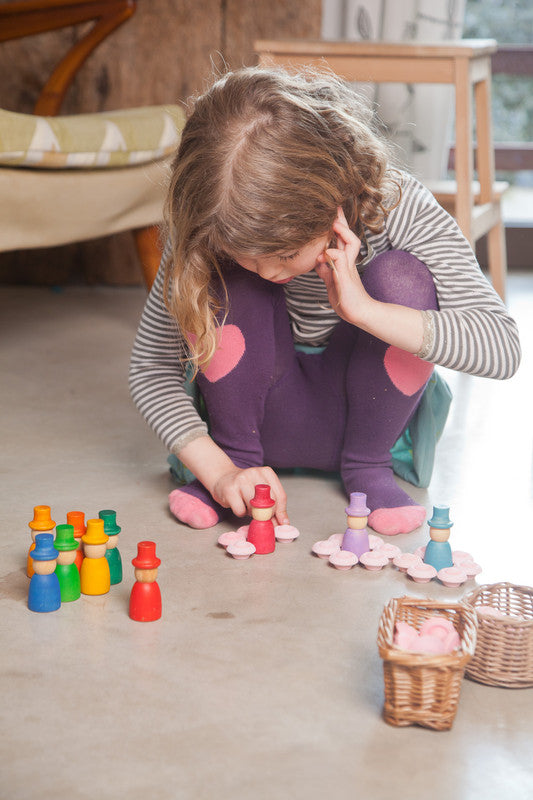 Grapat Wooden Wizards - 12 Nins with Hat - Laadlee