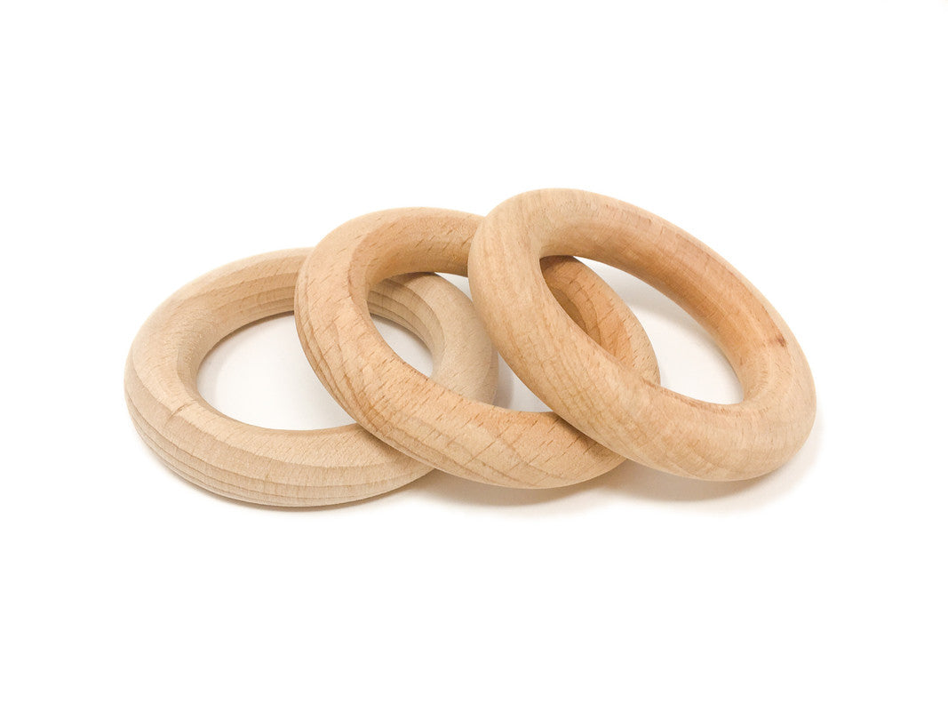Grapat 3 X Little Hoops Natural Wood (Divisible Pack) - Laadlee