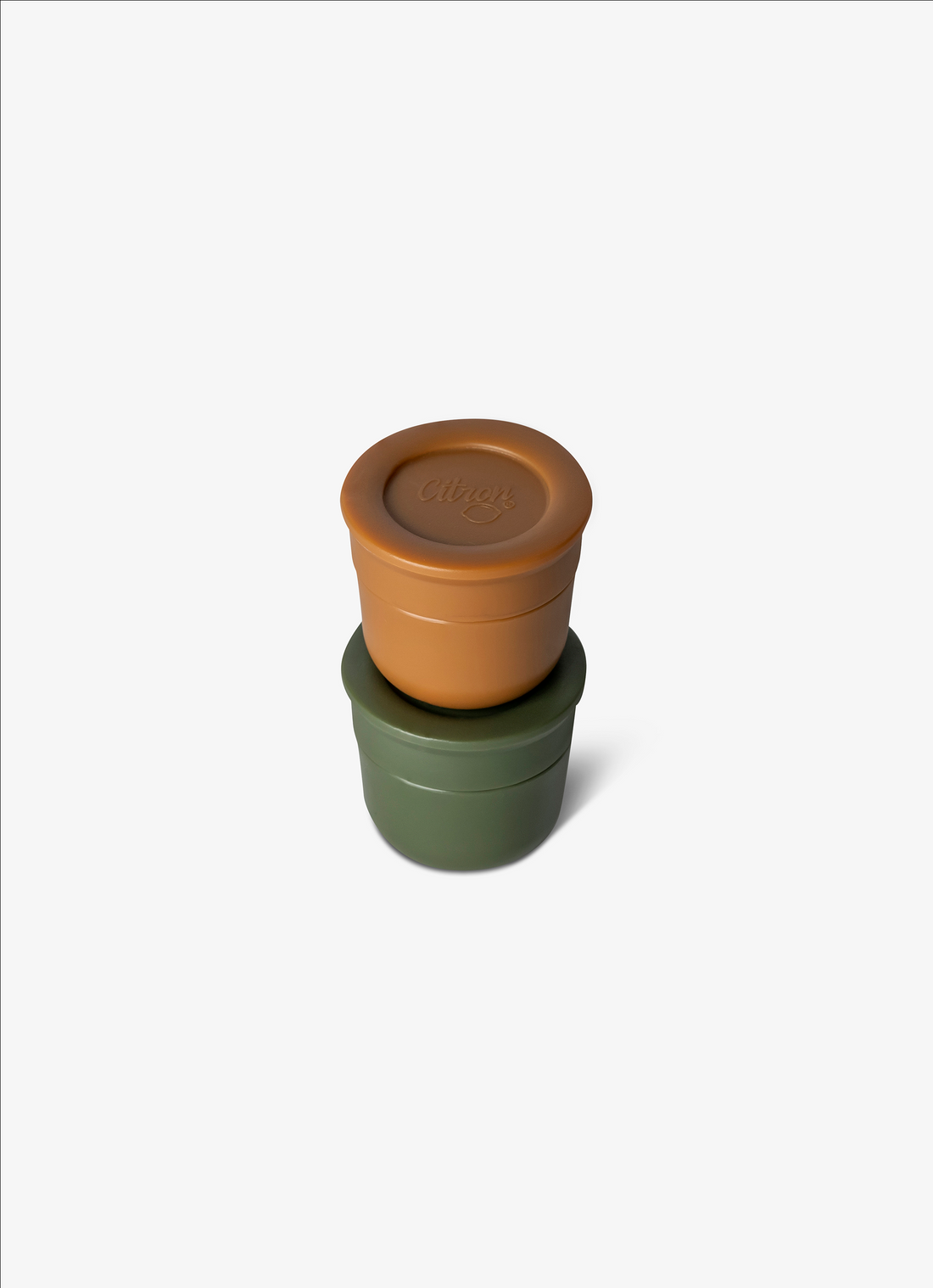 Citron Mini Sauce Containers - Caramel/Green - Laadlee