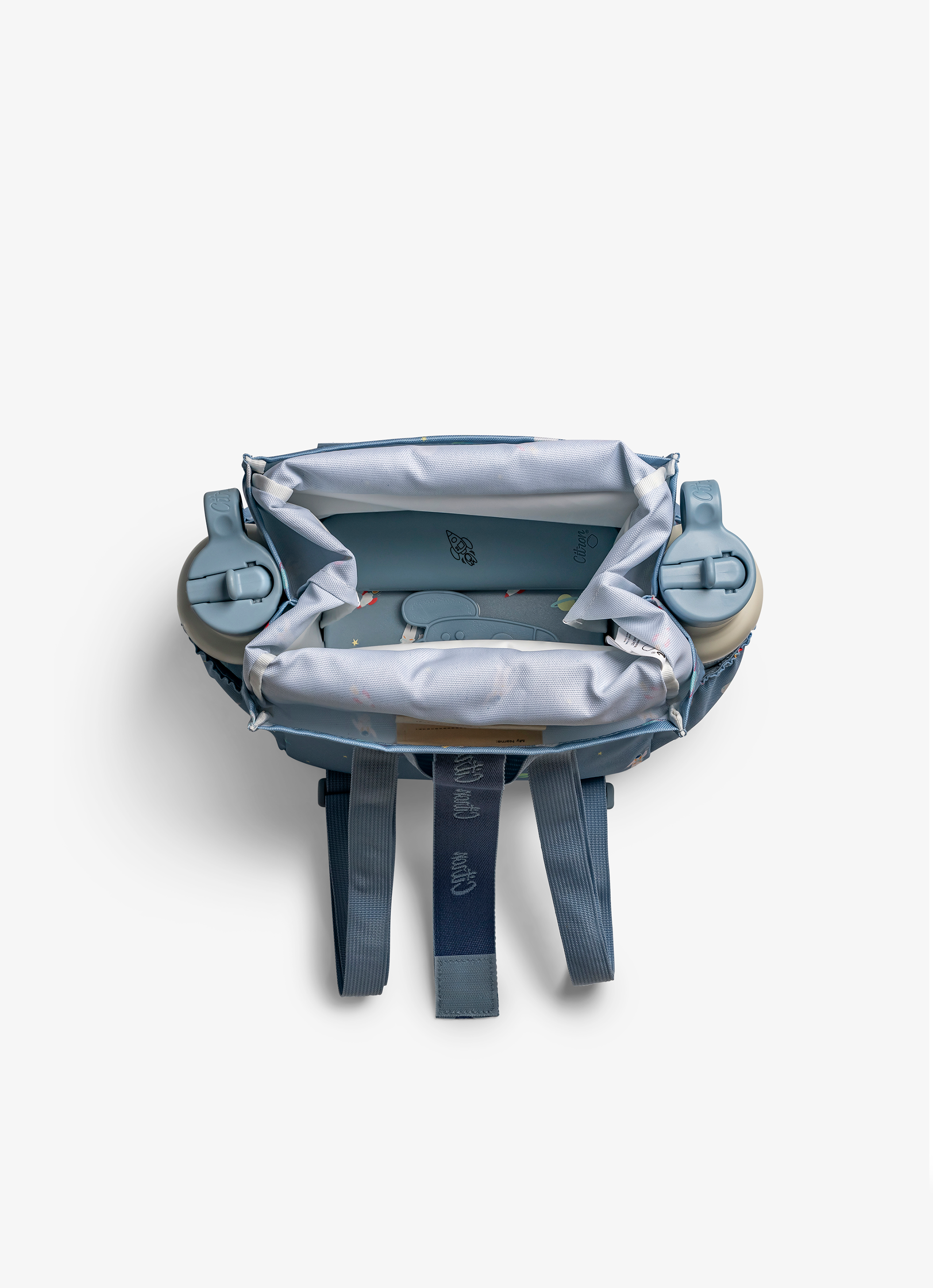 Citron Insulated Rollup Lunchbag - Spaceship - Laadlee