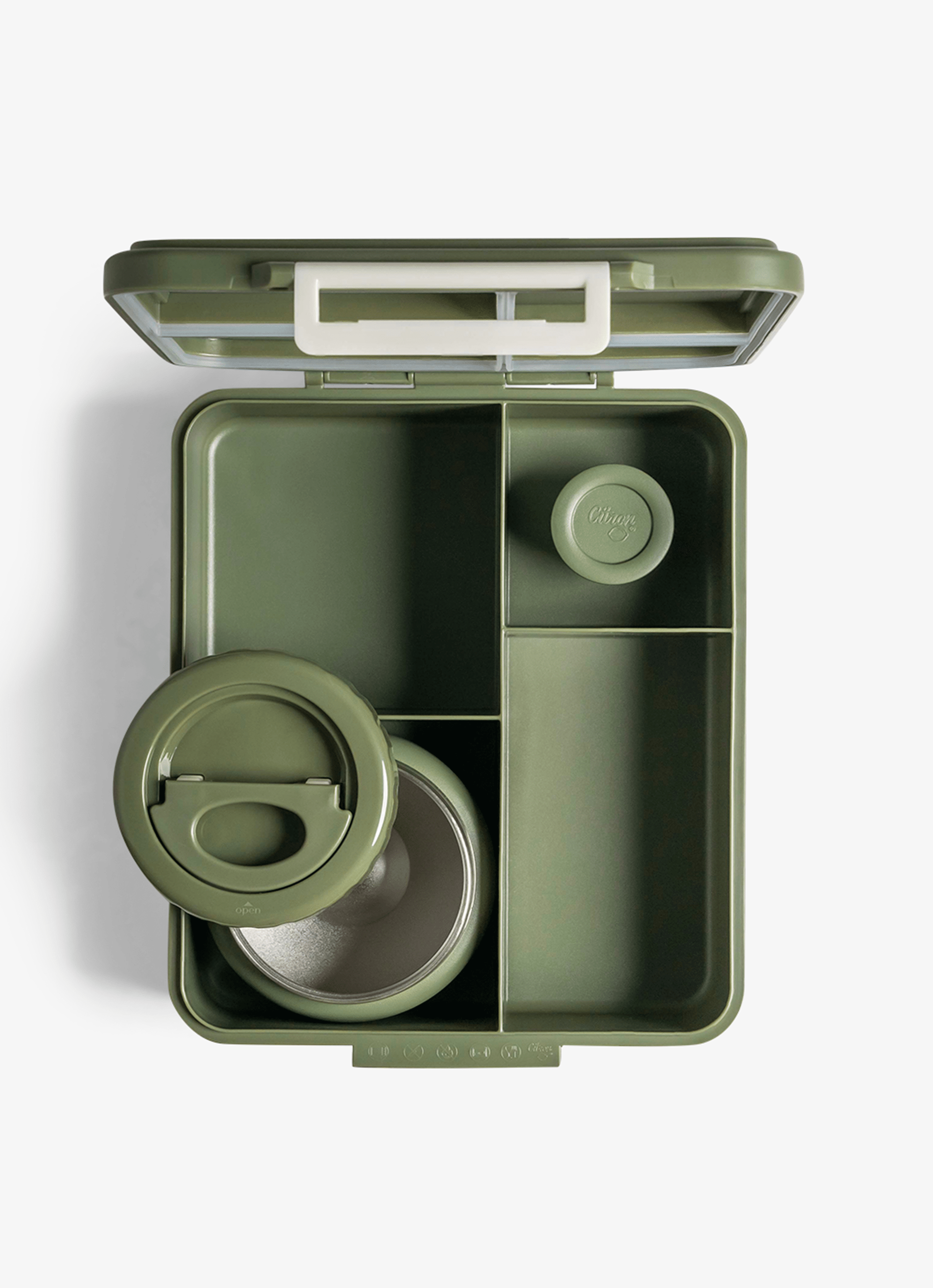 Citron Grand Lunchbox - Olive Green - Laadlee