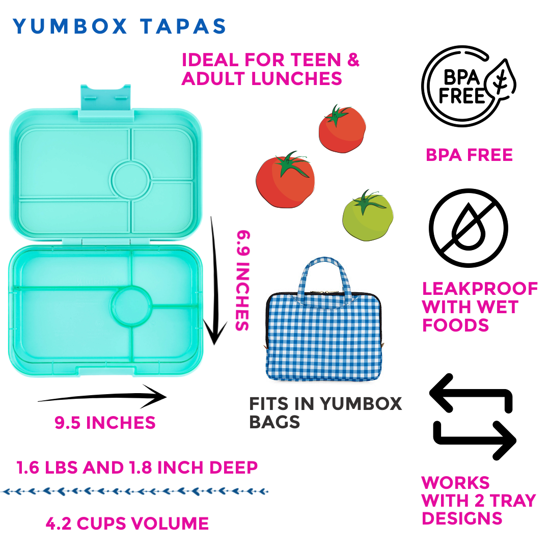 Yumbox Tapas 5 Compartment Space/Galaxy Lunch Box - Bali Aqua - Laadlee