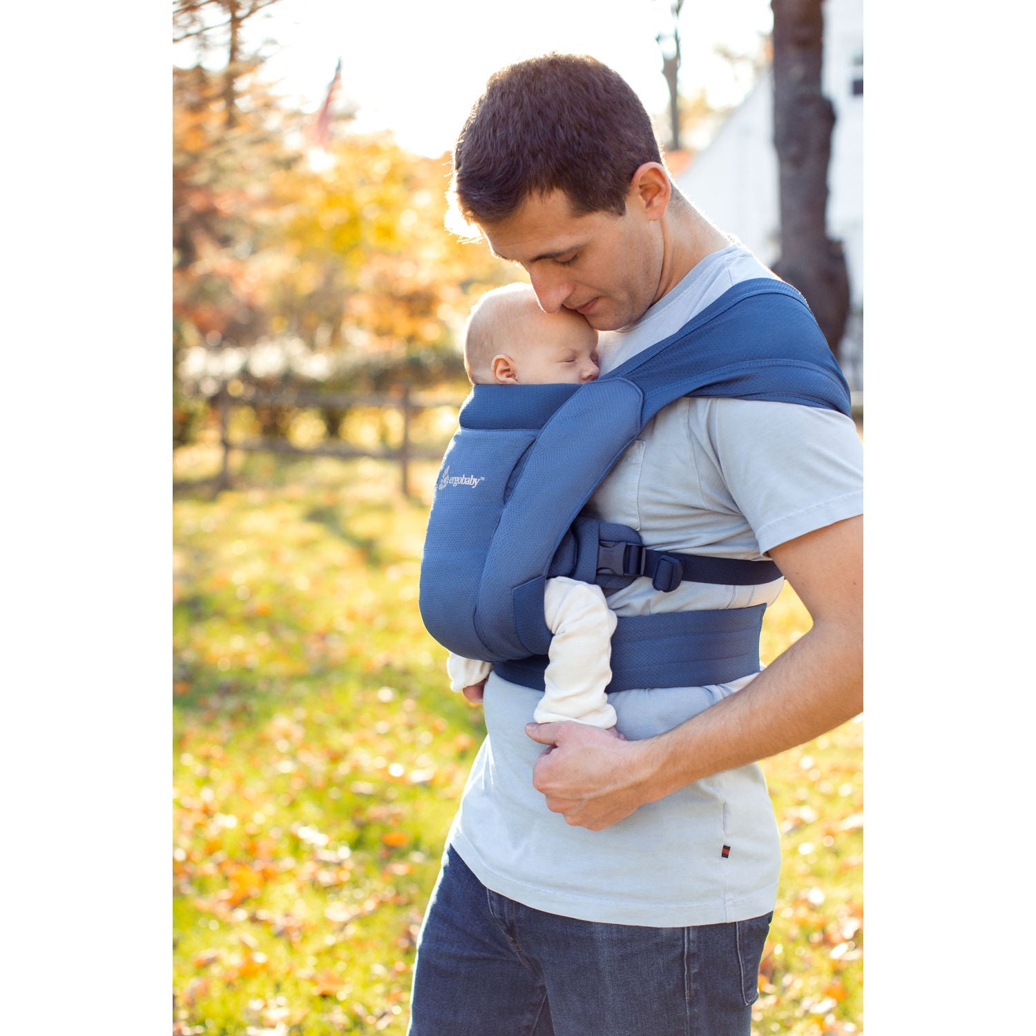Ergobaby Embrace Soft Air Mesh Newborn Baby Carrier - Blue - Laadlee