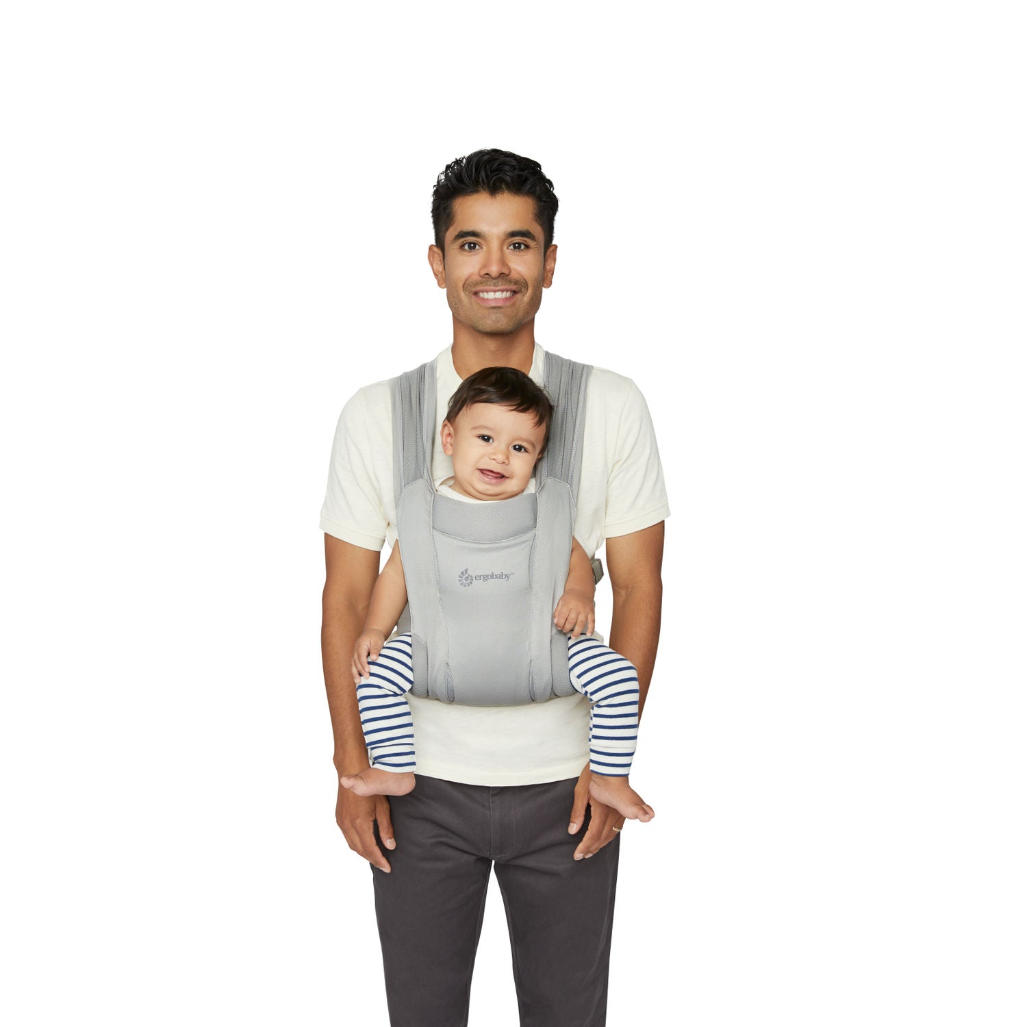 Ergobaby Embrace Soft Air Mesh Newborn Baby Carrier - Soft Grey - Laadlee