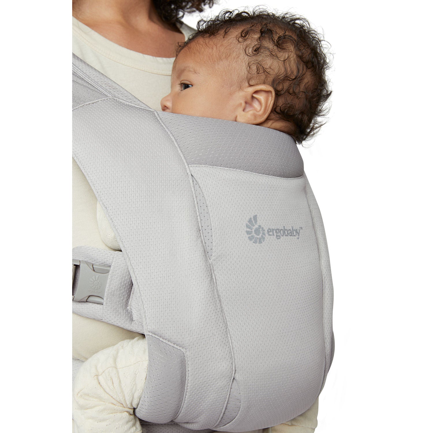 Ergobaby Embrace Soft Air Mesh Newborn Baby Carrier - Soft Grey - Laadlee