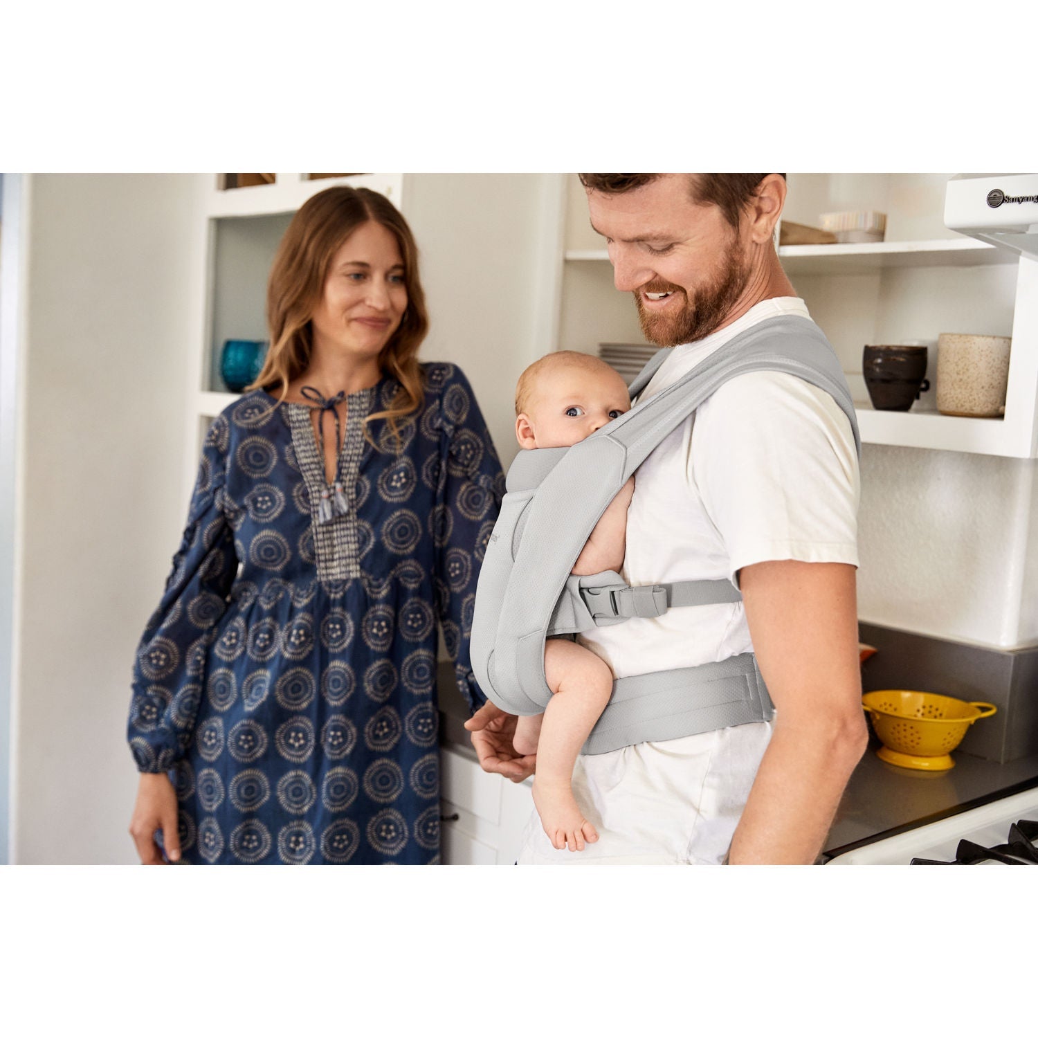 Ergobaby Embrace Soft Air Mesh Newborn Baby Carrier - Soft Grey - Laadlee