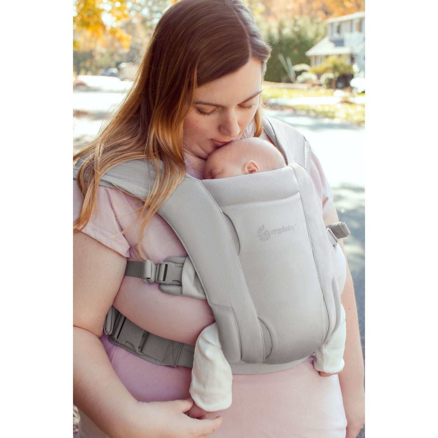 Ergobaby Embrace Soft Air Mesh Newborn Baby Carrier - Soft Grey - Laadlee