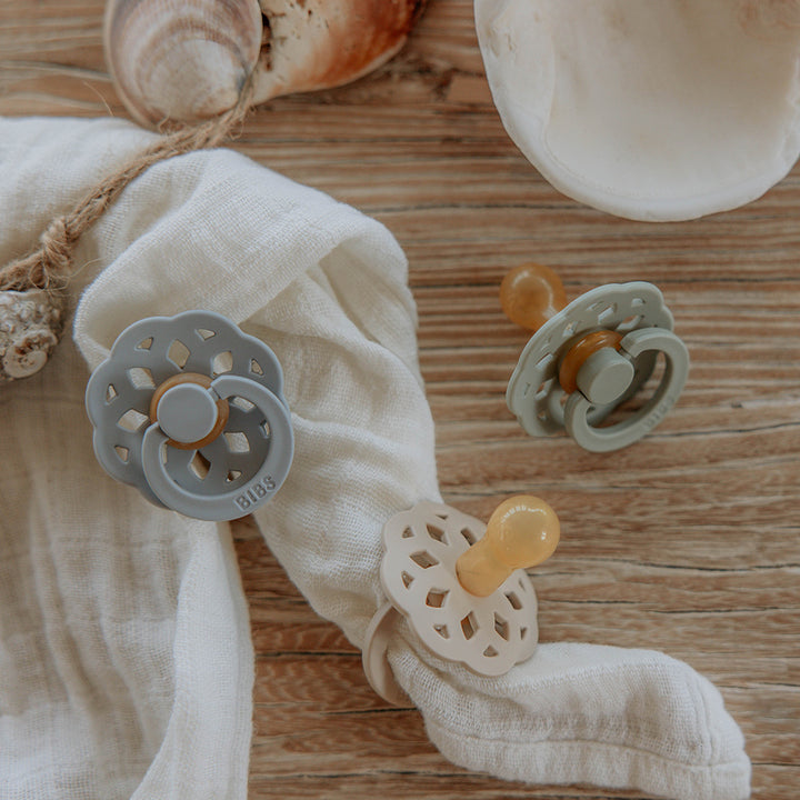 BIBS Boheme 2 Pack Latex S2 - Cloud / Blush - Laadlee