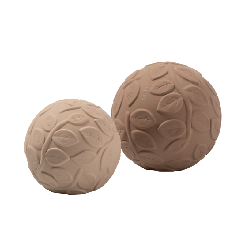 Natruba - Leaf Sensory Ball Set - Brown - Laadlee