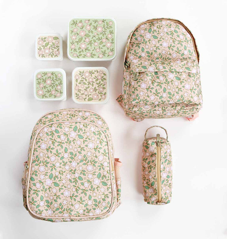 A Little Lovely Company Backpack - Blossoms Pink Insulated - Laadlee