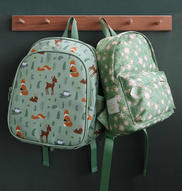 A Little Lovely Company Little Backpack - Blossoms Sage - Laadlee