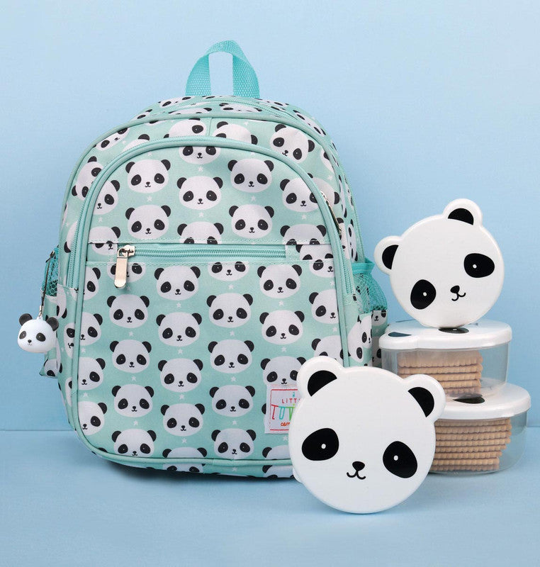 A Little Lovely Company Backpack - Panda Blue Insulated - Laadlee