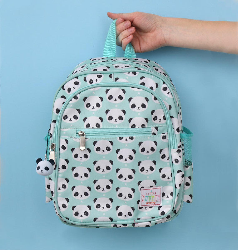 A Little Lovely Company Backpack - Panda Blue Insulated - Laadlee