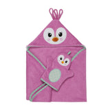 Zoocchini Baby Hooded Towel - Penny the Penguin - Laadlee