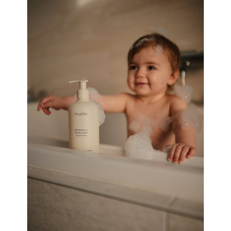 Mushie Baby Shampoo & Body Wash Fragrance Free - 400ml - Laadlee