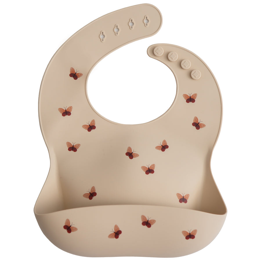 Mushie Silicone Bib Butterflies - Laadlee