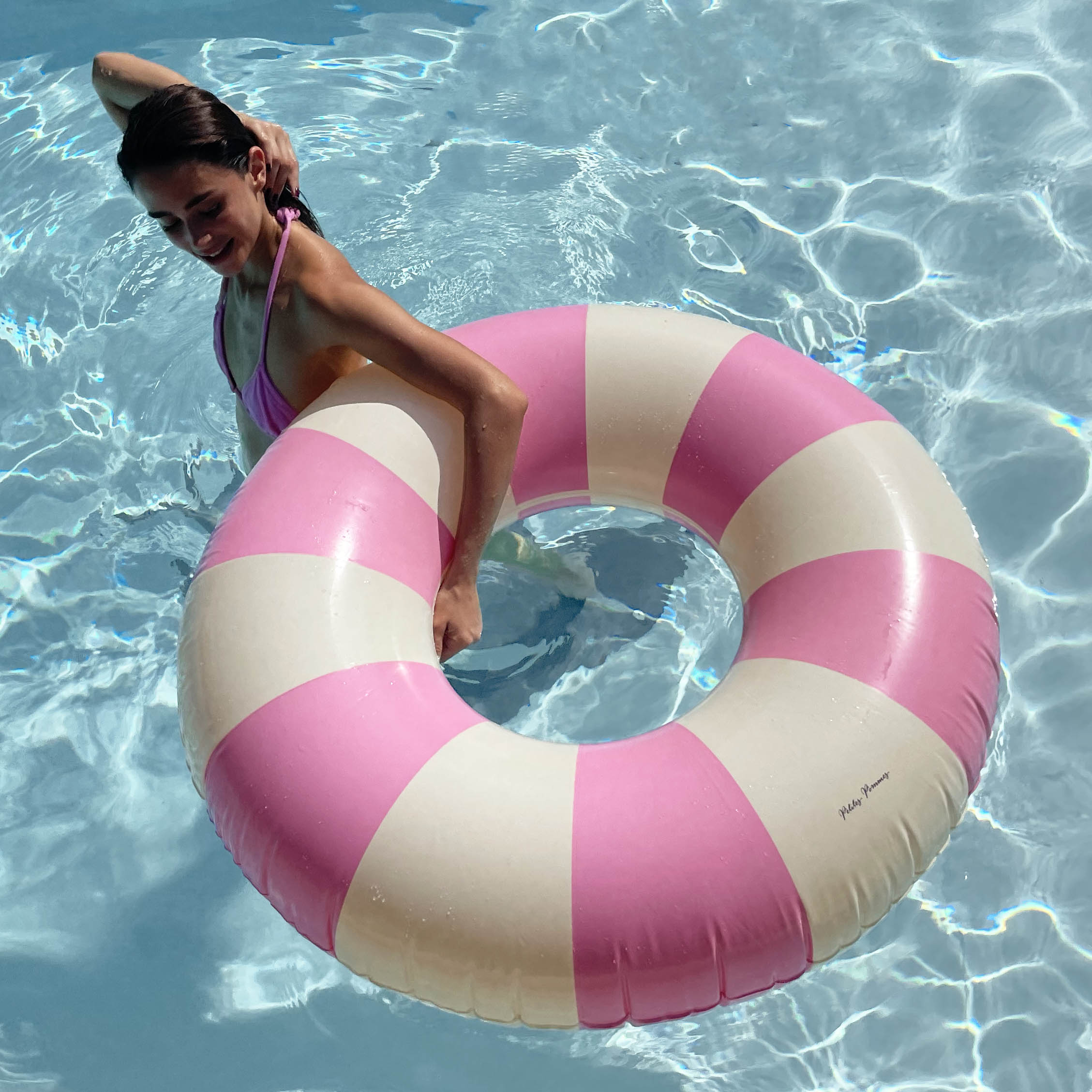 Petites Pommes 90cm Sally Swim Ring Bubblegum - Laadlee