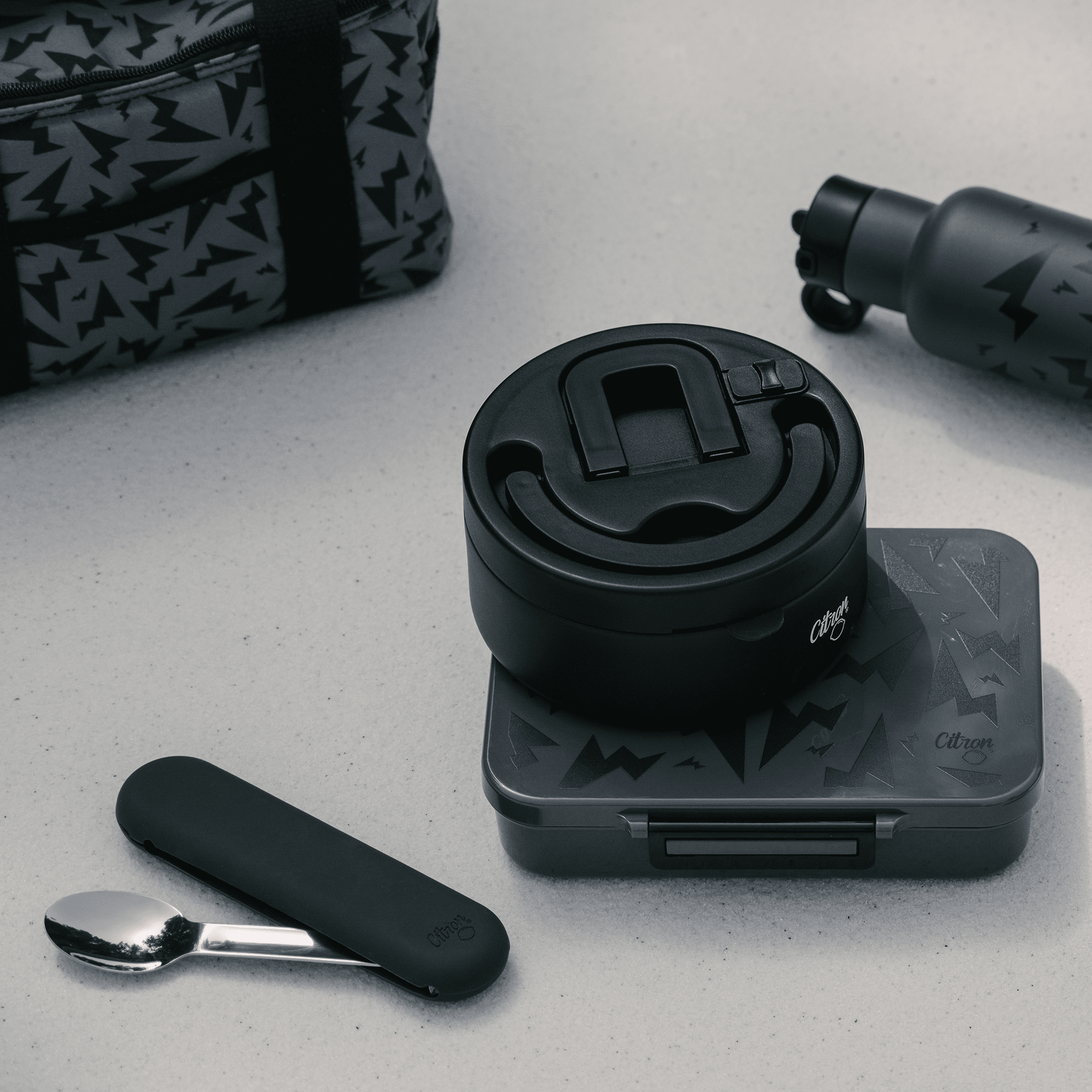 Citron Stainless Steel Cutlery Set with Black Case - Laadlee