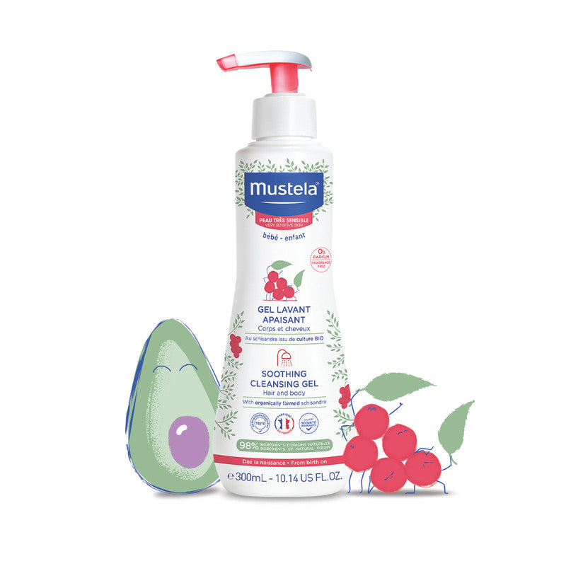Mustela - Soothing Cleansing Gel Hair and Body 300ml - Laadlee