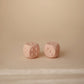 Mushie Dice Press Toy (set of 2) Blush/Shifting Sands - Laadlee