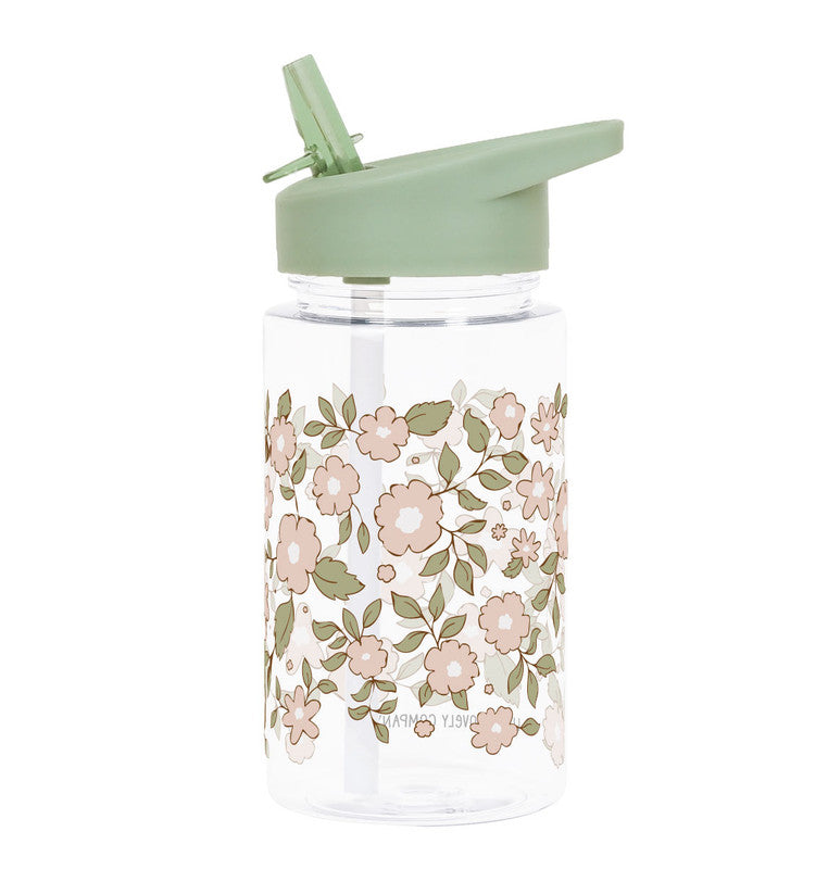 A Little Lovely Company Drink Bottle - Blossoms - Sage - Laadlee