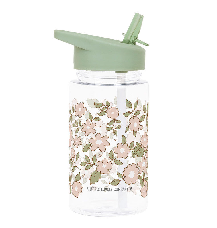 A Little Lovely Company Drink Bottle - Blossoms - Sage - Laadlee