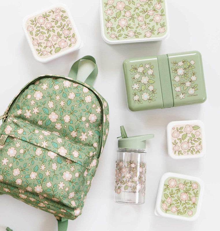 A Little Lovely Company Lunch Box - Blossoms Sage - Laadlee